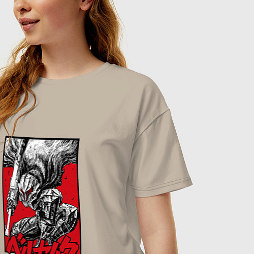 Женская футболка оверсайз BERSERK БЕРСЕРК / Миндальный – фото 3