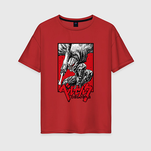 Женская футболка оверсайз BERSERK БЕРСЕРК / Красный – фото 1