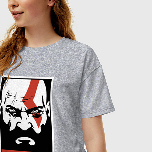 Женская футболка оверсайз RAGE GOW / Меланж – фото 3