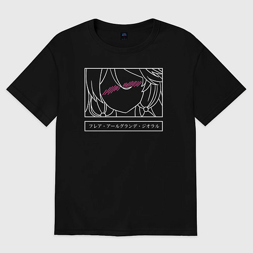 Женская футболка оверсайз Flare Arlgrande Jioral / Черный – фото 1