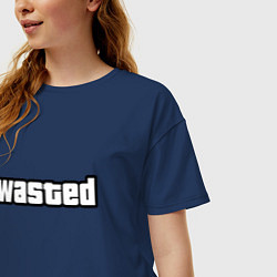 Футболка оверсайз женская WASTED, цвет: тёмно-синий — фото 2