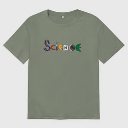 Футболка оверсайз женская Science, цвет: авокадо