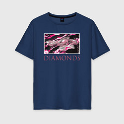 Женская футболка оверсайз DIAMONDS