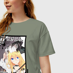 Футболка оверсайз женская Ангел кровопролития, цвет: авокадо — фото 2