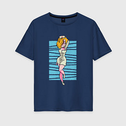 Женская футболка оверсайз Сексуальная медсестра Пинап