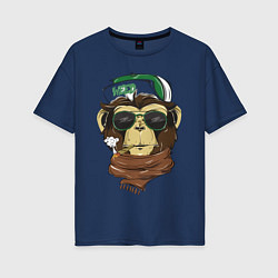 Женская футболка оверсайз Cool обезьяна