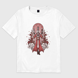 Футболка оверсайз женская Данте в розах, цвет: белый