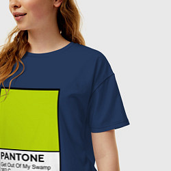 Футболка оверсайз женская Shrek: Pantone Color, цвет: тёмно-синий — фото 2