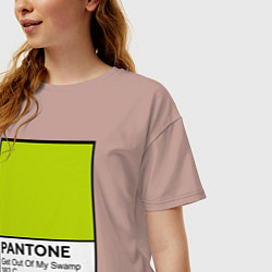 Футболка оверсайз женская Shrek: Pantone Color, цвет: пыльно-розовый — фото 2