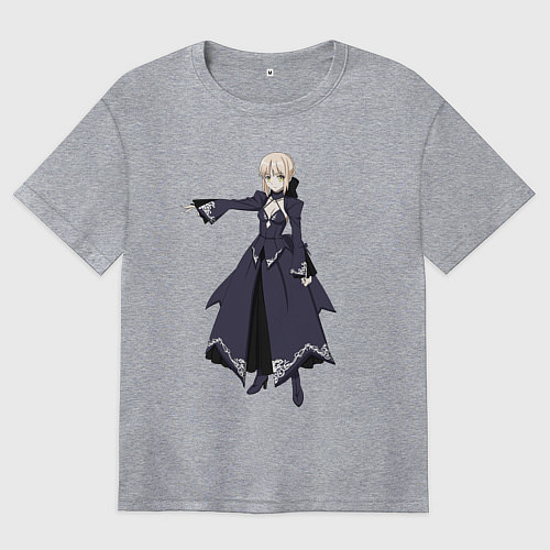 Женская футболка оверсайз Saber - Fate / Меланж – фото 1
