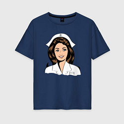 Женская футболка оверсайз Медсестра Nurse Z