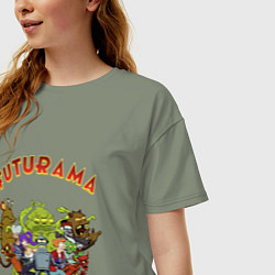 Футболка оверсайз женская Slurm team, цвет: авокадо — фото 2