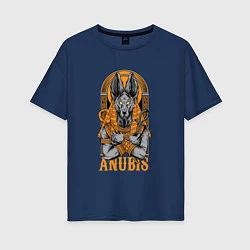 Женская футболка оверсайз Анубис божество