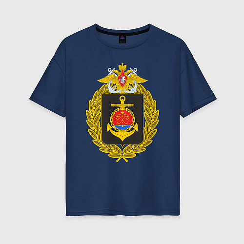 Женская футболка оверсайз БАЛТИЙСКИЙ ФЛОТ ВМФ РОССИИ / Тёмно-синий – фото 1