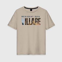 Женская футболка оверсайз Resident Evil 8 Village Logo