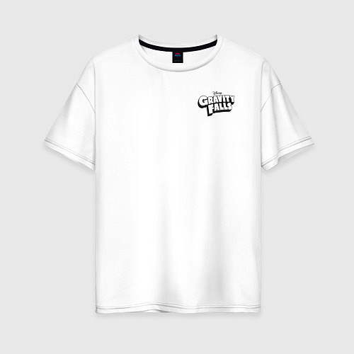 Женская футболка оверсайз Маленький Гравити Фолз / Белый – фото 1