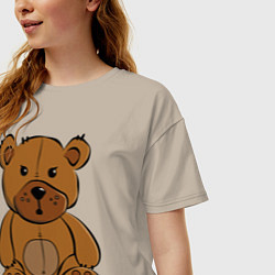 Футболка оверсайз женская Плюшевый медведь, цвет: миндальный — фото 2