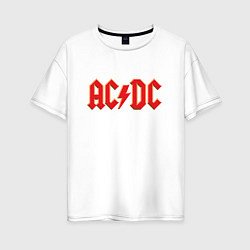 Футболка оверсайз женская ACDC, цвет: белый