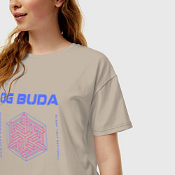 Футболка оверсайз женская OG BUDA ОПГ СИТИ FREERIO SEXY DRILL, цвет: миндальный — фото 2
