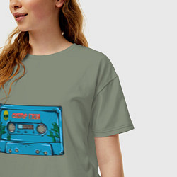 Футболка оверсайз женская Кассета Сектор Газа, цвет: авокадо — фото 2