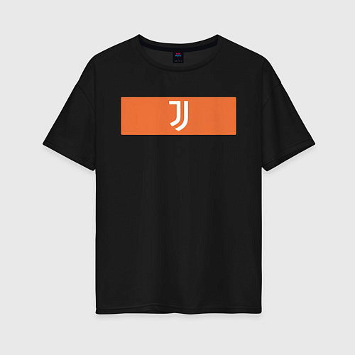 Женская футболка оверсайз Juventus Tee Cut & Sew 2021 / Черный – фото 1