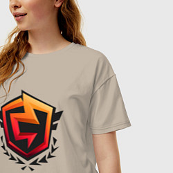 Футболка оверсайз женская Чемпион, цвет: миндальный — фото 2