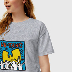 Футболка оверсайз женская Wu-Tang People, цвет: меланж — фото 2