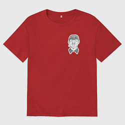 Футболка оверсайз женская Эйкити Онидзука, цвет: красный