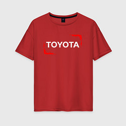 Женская футболка оверсайз Тойота - Огонь
