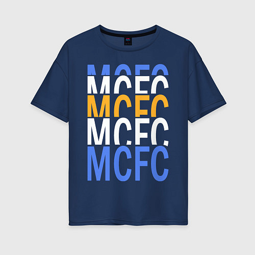 Женская футболка оверсайз MANCHESTER CITY / Тёмно-синий – фото 1