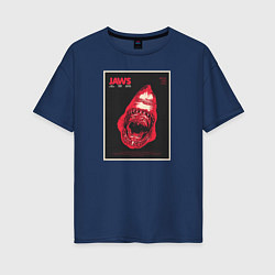 Женская футболка оверсайз Jaws poster