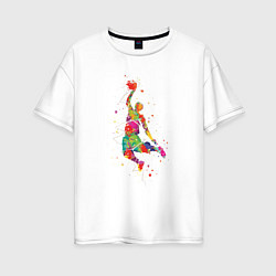 Футболка оверсайз женская Basketball Player, цвет: белый