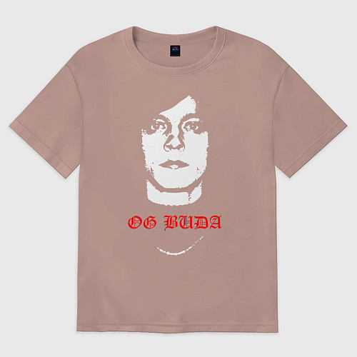 Женская футболка оверсайз OG BUDA / Пыльно-розовый – фото 1