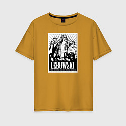 Женская футболка оверсайз The Big Lebowski poster