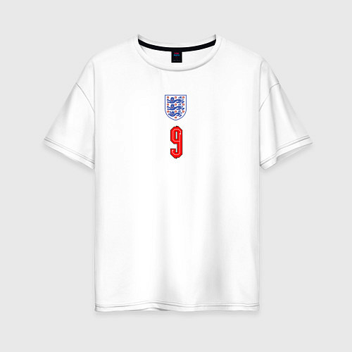 Женская футболка оверсайз Домашняя форма Гарри Кейна / Белый – фото 1