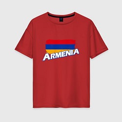 Женская футболка оверсайз Armenia Flag