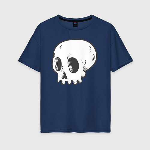 Женская футболка оверсайз Мертвый Аякс / Тёмно-синий – фото 1
