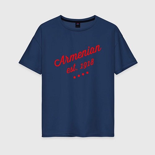 Женская футболка оверсайз Armenian 1918 / Тёмно-синий – фото 1