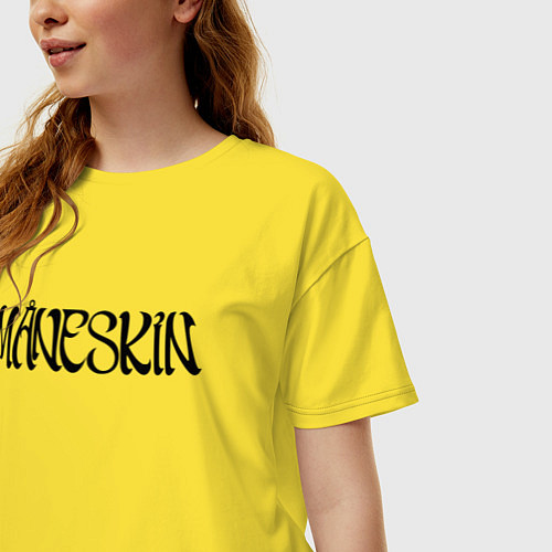 Женская футболка оверсайз Maneskin / Желтый – фото 3