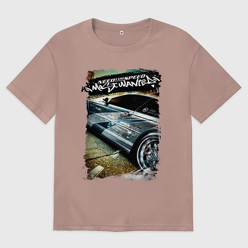 Женская футболка оверсайз Need for Speed Most Wanted / Пыльно-розовый – фото 1