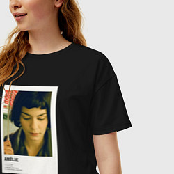 Футболка оверсайз женская Амели, цвет: черный — фото 2