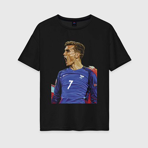 Женская футболка оверсайз Antoine Griezmann / Черный – фото 1