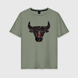Футболка оверсайз женская Bulls - Jordan, цвет: авокадо