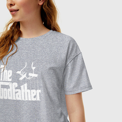 Женская футболка оверсайз Крестный отец / Меланж – фото 3