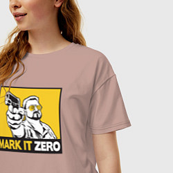 Футболка оверсайз женская Mark It Zero Большой Лебовски, цвет: пыльно-розовый — фото 2