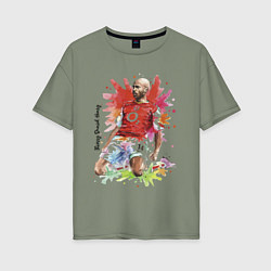 Футболка оверсайз женская Thierry Daniel Henry, цвет: авокадо