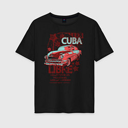 Футболка оверсайз женская Cuba Libre, цвет: черный