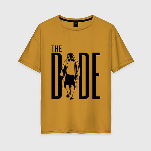 Женская футболка оверсайз The Dude / Горчичный – фото 1