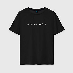 Футболка оверсайз женская Sudo, цвет: черный