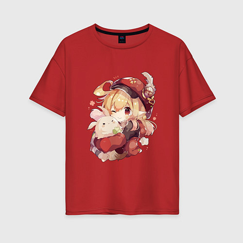 Женская футболка оверсайз Милашка Кли / Красный – фото 1